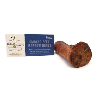 Mika & Sammy's Smoked Beef Marrow Bone for Dogs, Medium