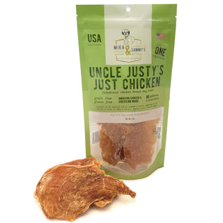 Mika & Sammy's Uncle Justy's Just Chicken Dog Treats, 5-oz Bag