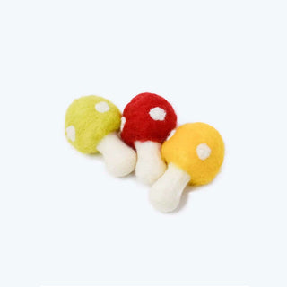 Modern Beast Wool KITTY SHROOMS Cat Toys, Set of 3