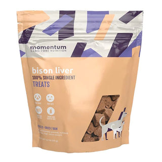 Momentum Bison Liver Freeze Dried Dog & Cat Treats, 4-oz Bag