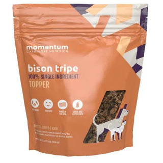 Momentum Grass-Fed Bison Tripe Seasonings Food Topper for Dogs & Cats, 3.75-oz Bag