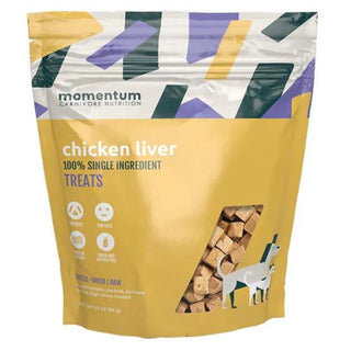 Momentum Chicken Liver Freeze-Dried Dog & Cat Treats, 3.5-oz Bag