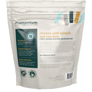 Momentum Chicken, Spinach & Sea Kelp Freeze-Dried Dog & Cat Treats, 3-oz Bag