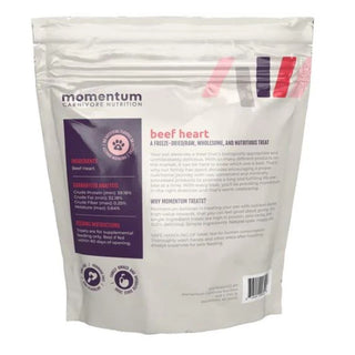 Momentum Freeze-Dried Beef Hearts for Dogs & Cats, 3-oz Bag