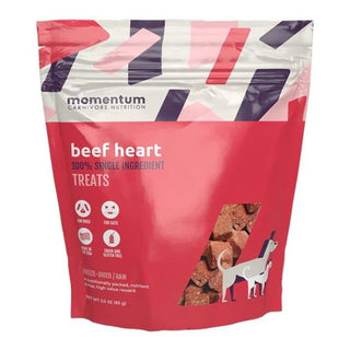 Momentum Freeze-Dried Beef Hearts for Dogs & Cats, 3-oz Bag