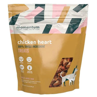 Momentum Freeze-Dried Chicken Heart for Dogs & Cats, 3.5-oz Bag