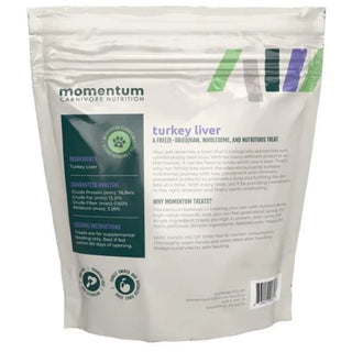 Momentum Freeze-Dried Turkey Liver for Dogs & Cats, 3.5-oz Bag