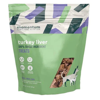 Momentum Freeze-Dried Turkey Liver for Dogs & Cats, 3.5-oz Bag