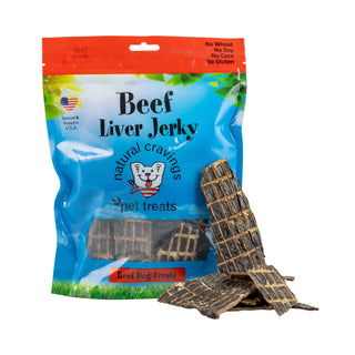 Natural Cravings USA Beef Liver Jerky Dog Treats, 12-oz Bag 