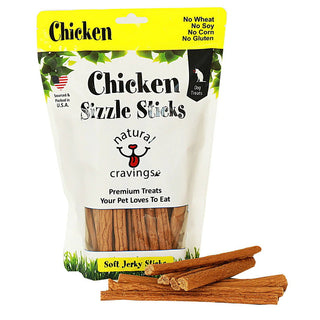 Natural Cravings Chicken Sizzle Sticks Dog Treats, 12-oz Bag