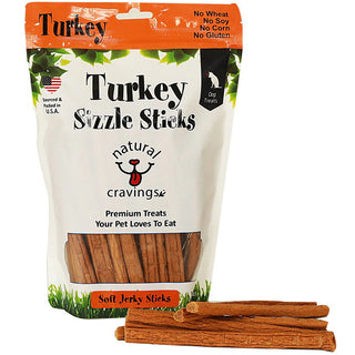 Natural Cravings Turkey Sizzle Sticks Dog Treats, 12-oz Bag