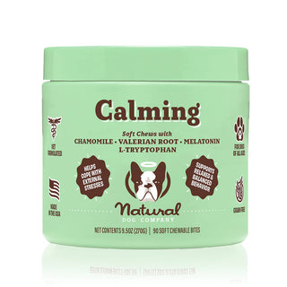 Natural Dog Company Calming Chewable Supplement for Dogs, 90-Count