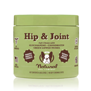 Natural Dog Company Hip & Joint Chewable Supplement for Dogs, 90-Count