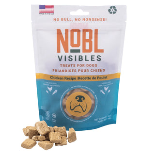 NOBL VISIBLES Chicken Recipe Freeze-Dried Dog Treats, 1.5-oz Bag