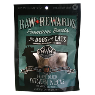 Northwest Naturals Freeze-Dried Chicken Necks for Dogs, 4-oz Bag