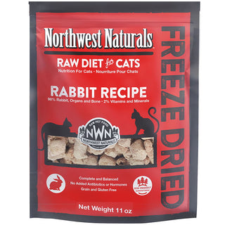 Northwest Naturals Rabbit Recipe Freeze-Dried Cat Food, 11-oz Bag