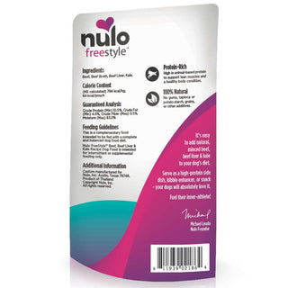 Nulo FreeStyle Beef, Beef Liver & Kale in Broth Dog Food Topper, 2.8-oz, Case of 24