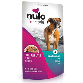 Nulo FreeStyle Beef, Beef Liver & Kale in Broth Dog Food Topper, 2.8-oz, Case of 24