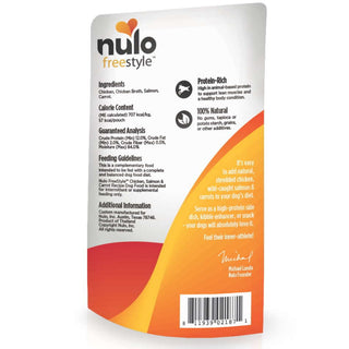 Nulo FreeStyle Chicken, Salmon & Carrot in Broth Dog Food Topper, 2.8-oz, Case of 24