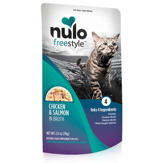 Nulo Freestyle Chicken & Salmon in Broth Recipe Cat Food Topper or Side Dish, 2.8-oz, Case of 24