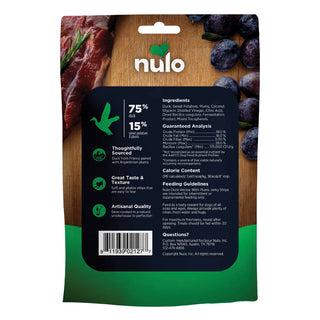 Nulo Freestyle Grain-Free Duck with Plums Recipe Jerky Strips Dog Treats, 5-oz bag