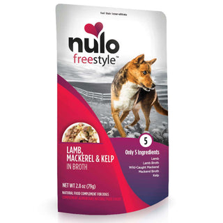 Nulo FreeStyle Lamb, Mackerel & Kelp in Broth Dog Food Topper, 2.8-oz, Case of 24