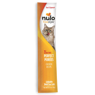 Nulo Freestyle Perfect Purees Chicken Recipe Grain-Free Lickable Cat Treats, Case of 48 Purees