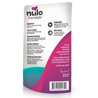 Nulo Freestyle Sardine & Beef in Broth Recipe Cat Food Topper or Side Dish, 2.8-oz, Case of 24