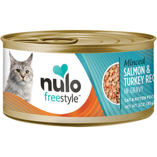 Nulo Minced Salmon & Turkey in Gravy Recipe Canned Cat Food, 3-oz, Case of 24