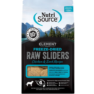 Nutrisource Freeze-Dried Raw Sliders Chicken & Duck Recipe Dog Food, 20-oz Bag