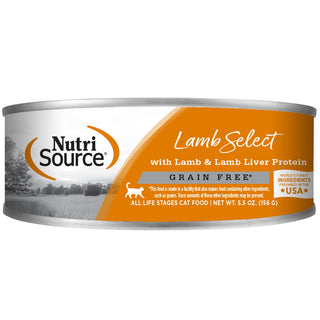 Nutrisource Grain Free Lamb Select Wet Cat Food, 5.5-oz, Case of 12