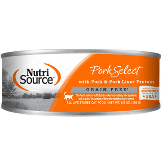 Nutrisource Grain Free Pork Select Wet Cat Food, 5.5-oz, Case of 12