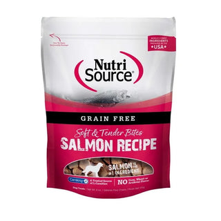 Nutrisource Grain-Free Soft & Tender Bites Salmon Recipe Dog Treats, 6-oz Bag