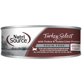 Nutrisource Grain Free Turkey Select Wet Cat Food, 5.5-oz, Case of 12