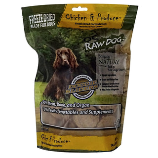 OC Raw Freeze-Dried Chicken & Produce Sliders Dog Food, 14-oz Bag