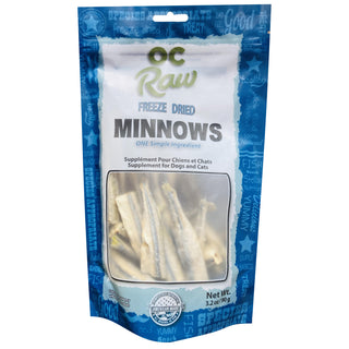 OC Raw Freeze-Dried Minnows Dog Treats, 3.2-oz Bag