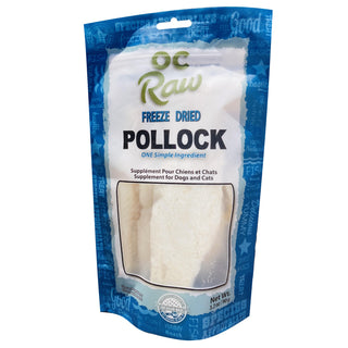 OC Raw Freeze-Dried Pollock Dog Treats, 3.2-oz Bag