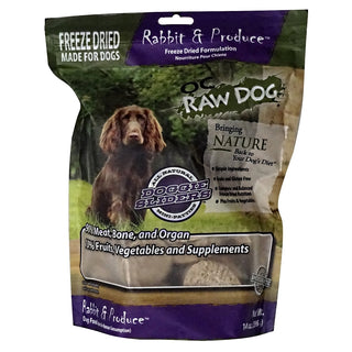 OC Raw Freeze-Dried Rabbit & Produce Sliders Dog Food, 14-oz Bag