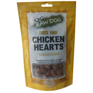 OC Raw Freeze-Dried Chicken Hearts Dog Treats, 4-oz Bag