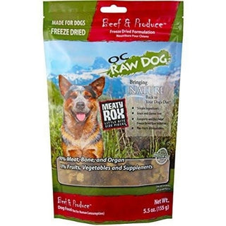 OC Raw Meaty Rox Beef & Produce Freeze Dried Dog Food, 5.5-oz Bag