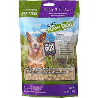 OC Raw Meaty Rox Rabbit & Produce Freeze Dried Dog Food, 5.5-oz Bag