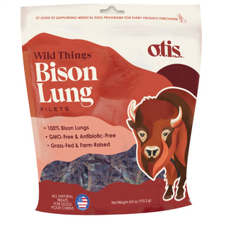 OTIS Wild Things Bison Lung Filets Dog Treats