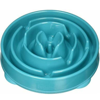 Outward Hound Fun Feeder Slo Bowl, Slow Feeder Dog Bowl, Turquoise, Large