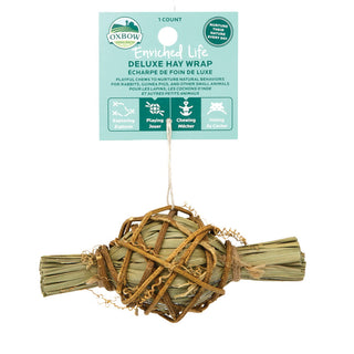 Oxbow Enriched Life Deluxe Hay Wrap Toy for Small Animals, 3-Pack