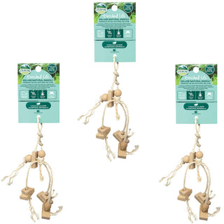 Oxbow Enriched Life Deluxe Natural Dangly Toy for Small Animals, 3-Pack