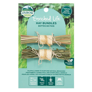 Oxbow Enriched Life Hay Bundles Small Animal Toy, 3-Pack