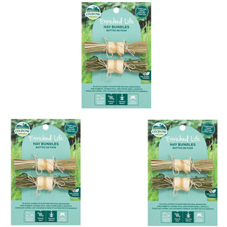 Oxbow Enriched Life Hay Bundles Small Animal Toy, 3-Pack