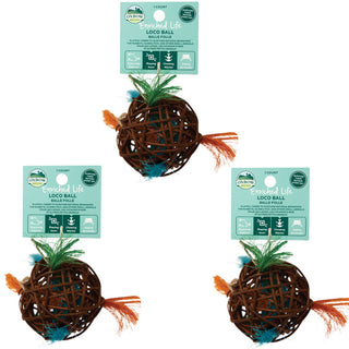 Oxbow Enriched Life Loco Ball Toy for Small Animals, 3-Pack