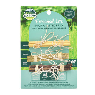 Oxbow Enriched Life Pick Up Stix Trio Small Animal Toy, 3-Pack