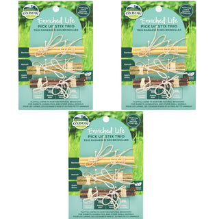 Oxbow Enriched Life Pick Up Stix Trio Small Animal Toy, 3-Pack